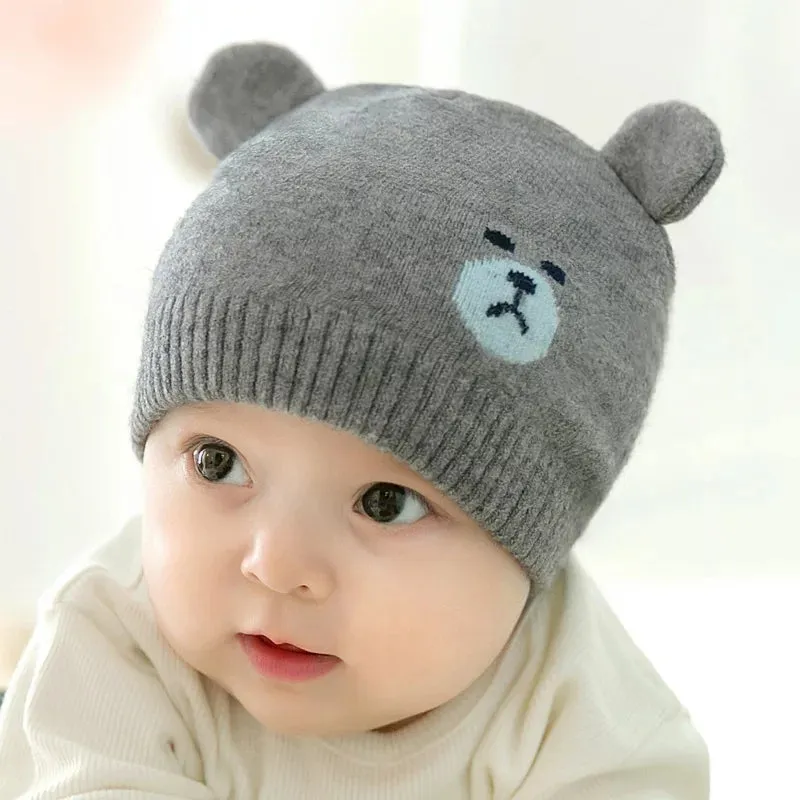 2 Pcs Newborn Baby Hat Beanies Toddler Cap Knitted Warm