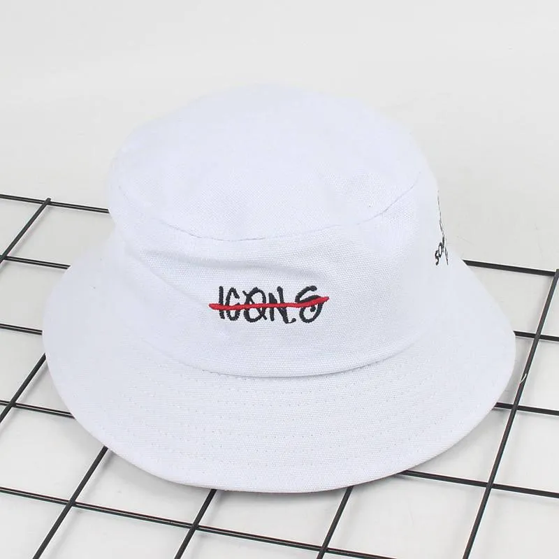 2019 Cotton Letter Embroidery Bucket Hat Fisherman Hat Outdoor Travel Hat Foldable Sun Cap Hats for Men and Women 534