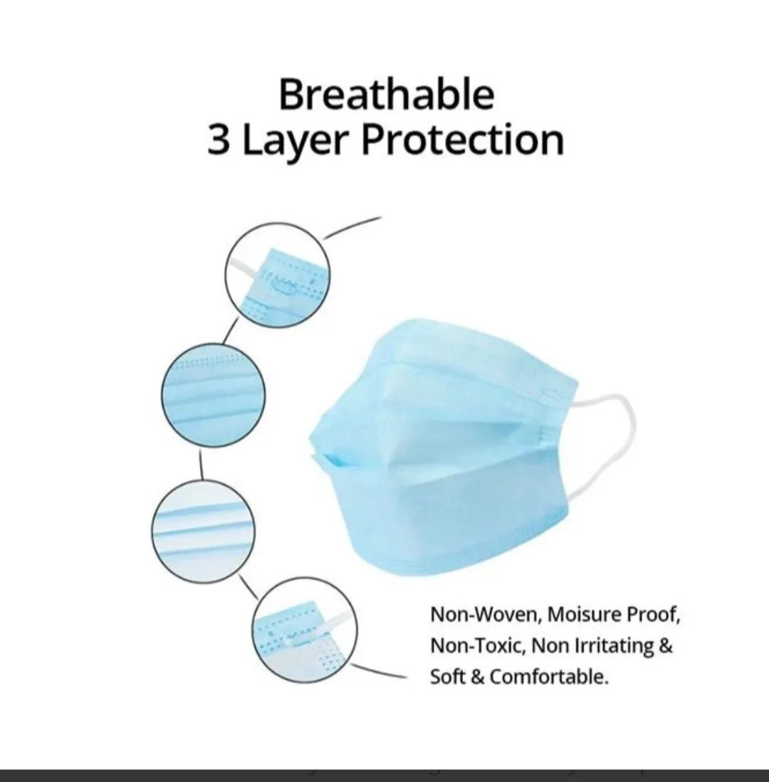 3-Ply Disposable Face Mask-1 each