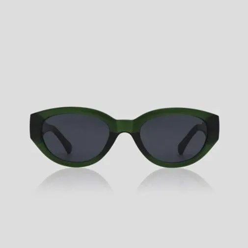 A.Kjaerbede Winnie Sunglasses Dark Green Transparent