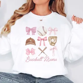 Baseball Mama Bow Collage Sweatshirt