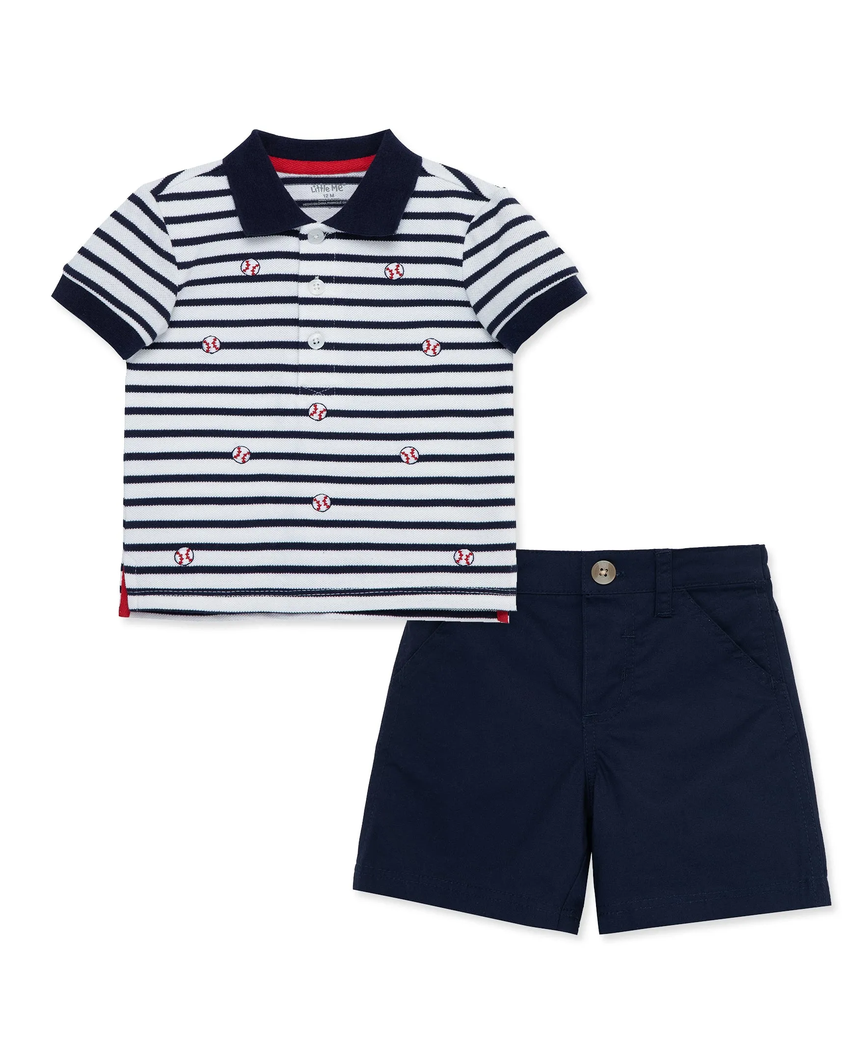 Baseball Polo Toddler Short Set (2T-4T)