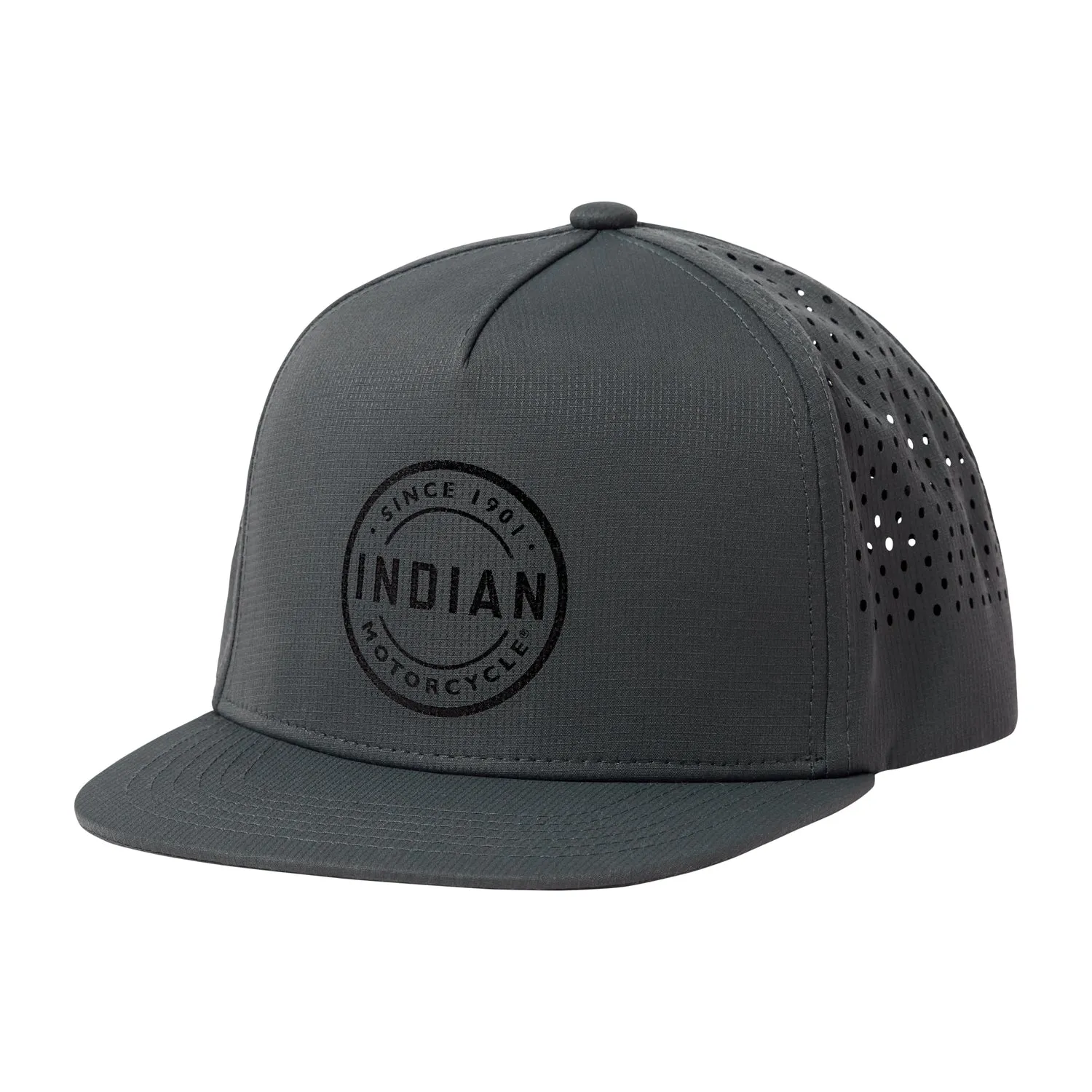 Block Print Ripstop Cap, Gray