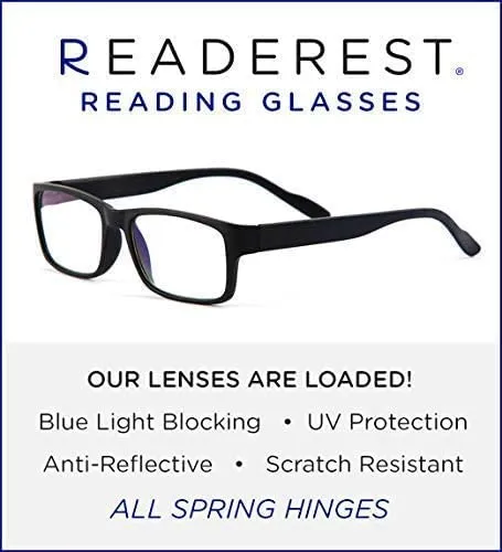 Blue-Light-Blocking-Reading-Glasses-Black-0-25-Magnification-Computer-Glasses