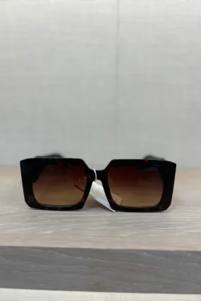 Caitlyn Square Sunglasses In Tortoiseshell