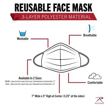 Camo 3-Layer Polyester Face Mask