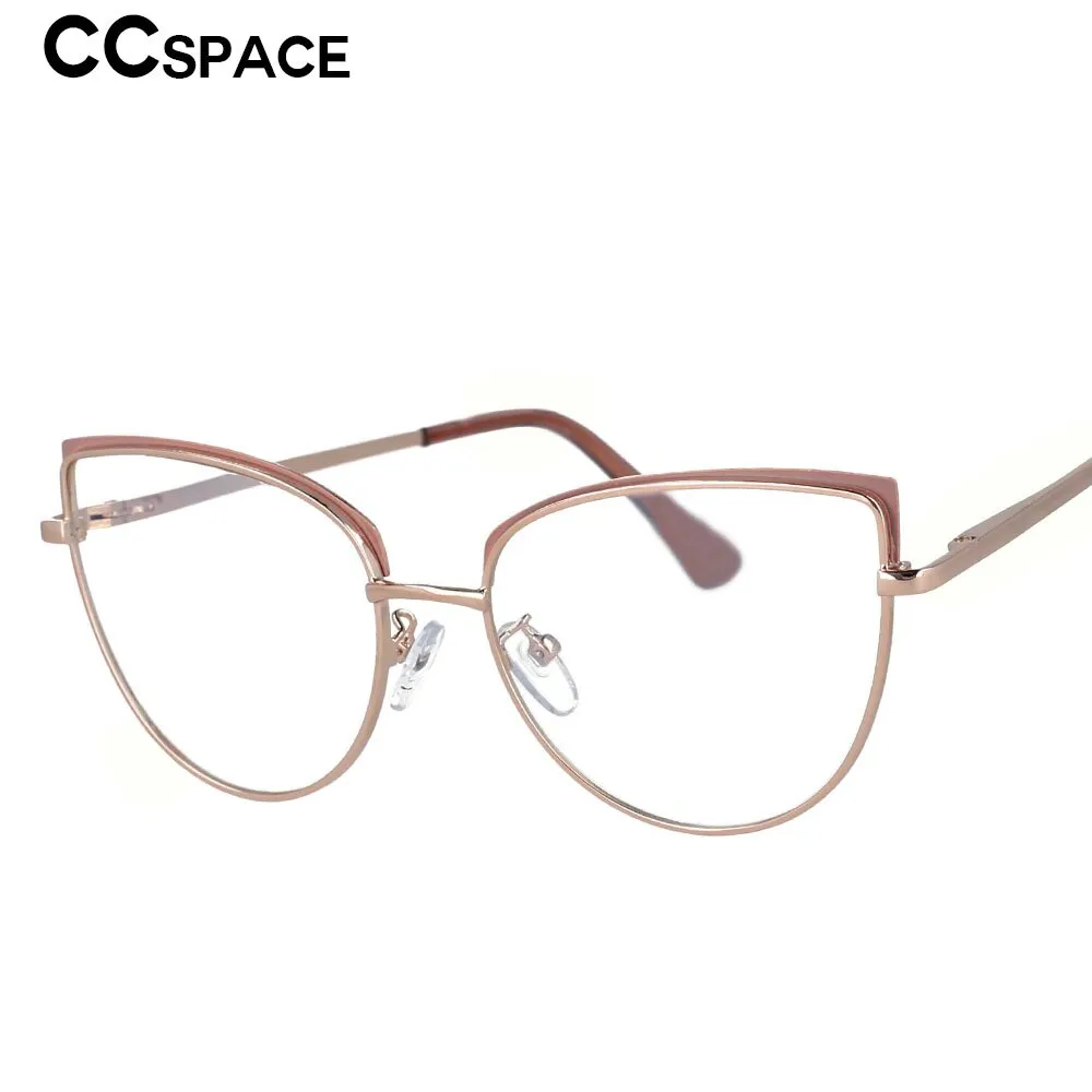 CCspace Women's Full Rim Square Cat Eye Alloy Reading Glasses R53101