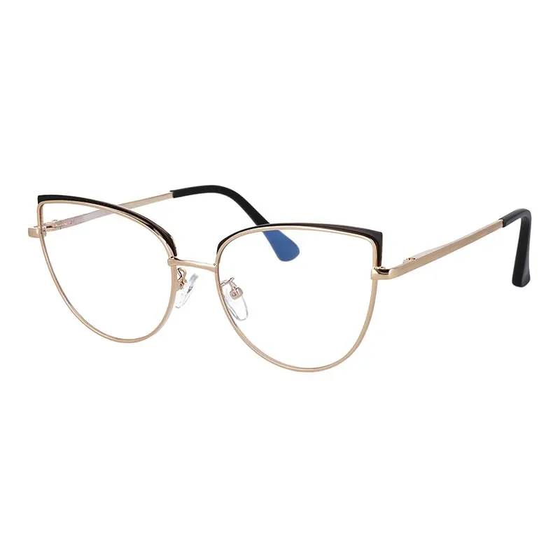 CCspace Women's Full Rim Square Cat Eye Alloy Reading Glasses R53101