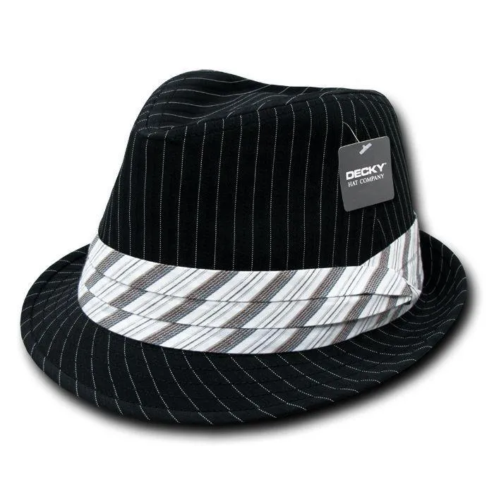 Decky Pinstriped Fedoras Caps Hats