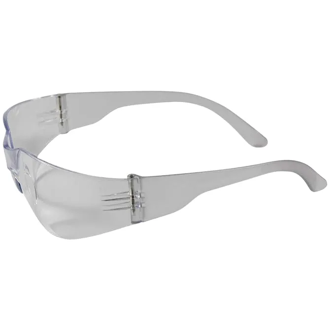 Economy Safety Glasses - Lightweight Rimless Glasses with Thin Flexible Temples - High-Quality Eye Protection for Industrial & Workshop Use