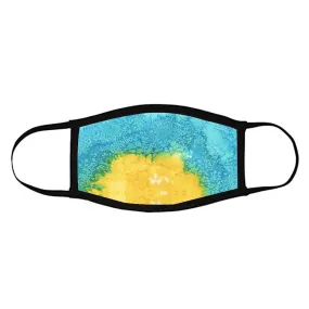 Face Mask For Women - Set Of 2 Protective Masks -Yellow Blue Watercolor