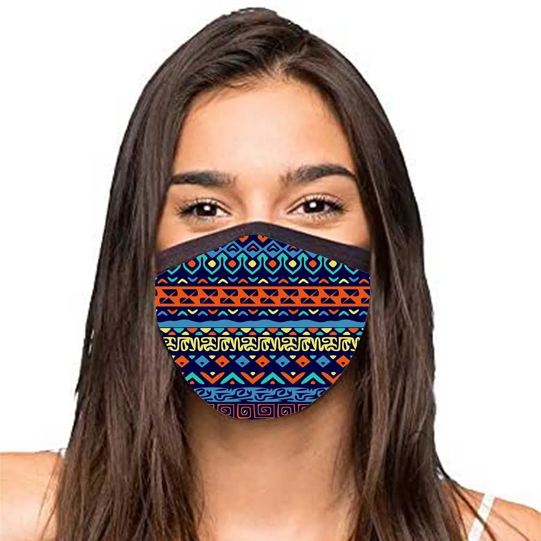 Face Masks Reusable Washable Set Of 2 -Aztec