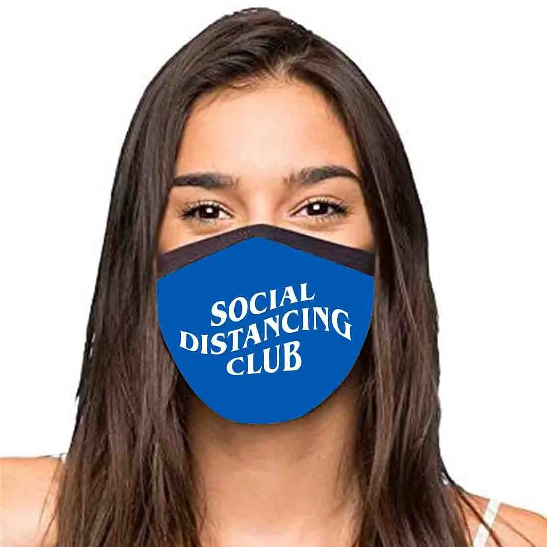 Face Masks Reusable Washable Set Of 2 -Social_distancing_pink