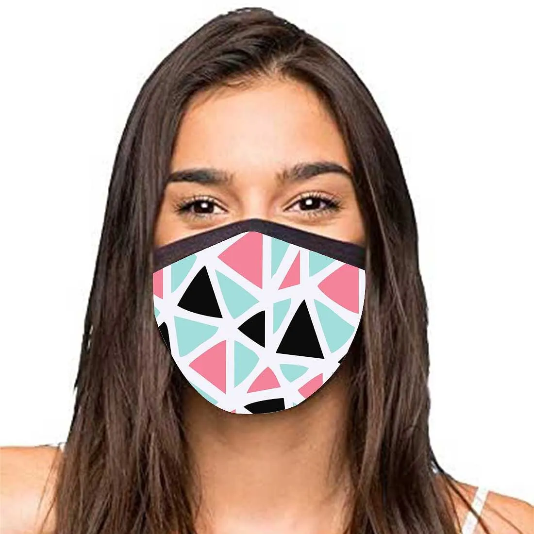 Face Masks Reusable Washable Set Of 2 -Triangles