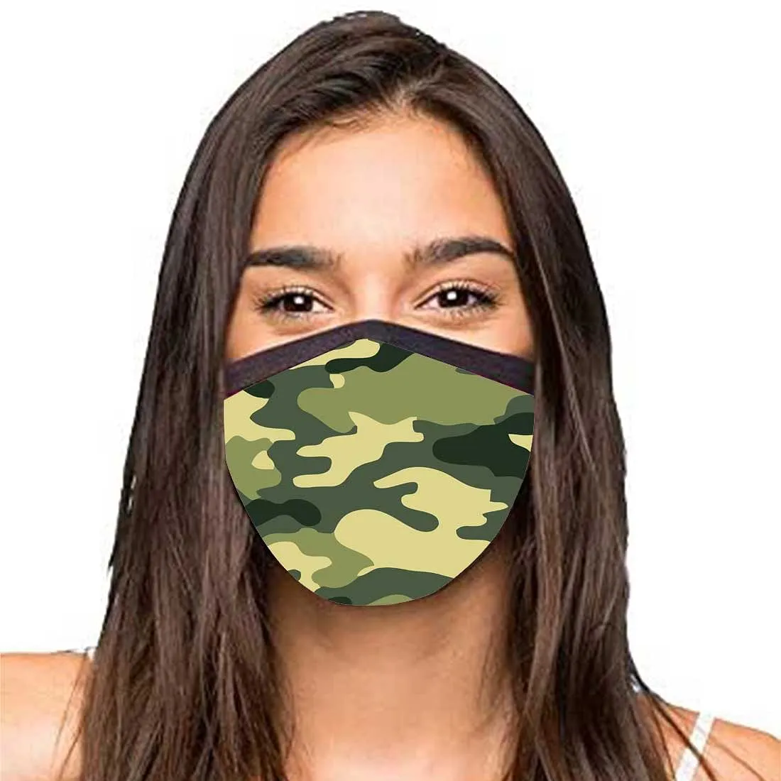 Facemask For Men - 3 Layer Protective Mask - ARMY CAMO MILITARY CAMOUFLAUGE