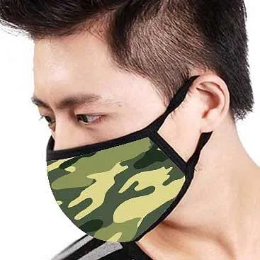 Facemask For Men - 3 Layer Protective Mask - ARMY CAMO MILITARY CAMOUFLAUGE