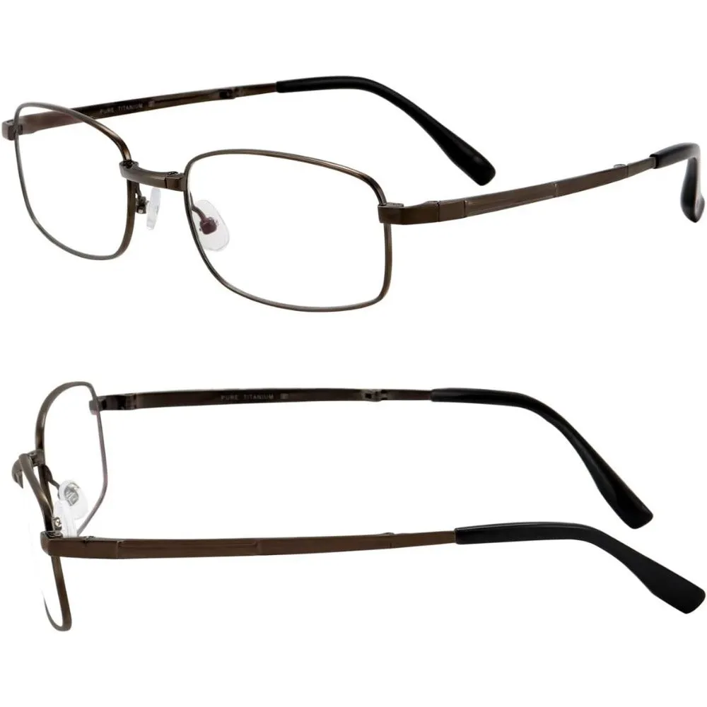 Foldable Pure Titanium Glasses Optical Frame for Men A8935