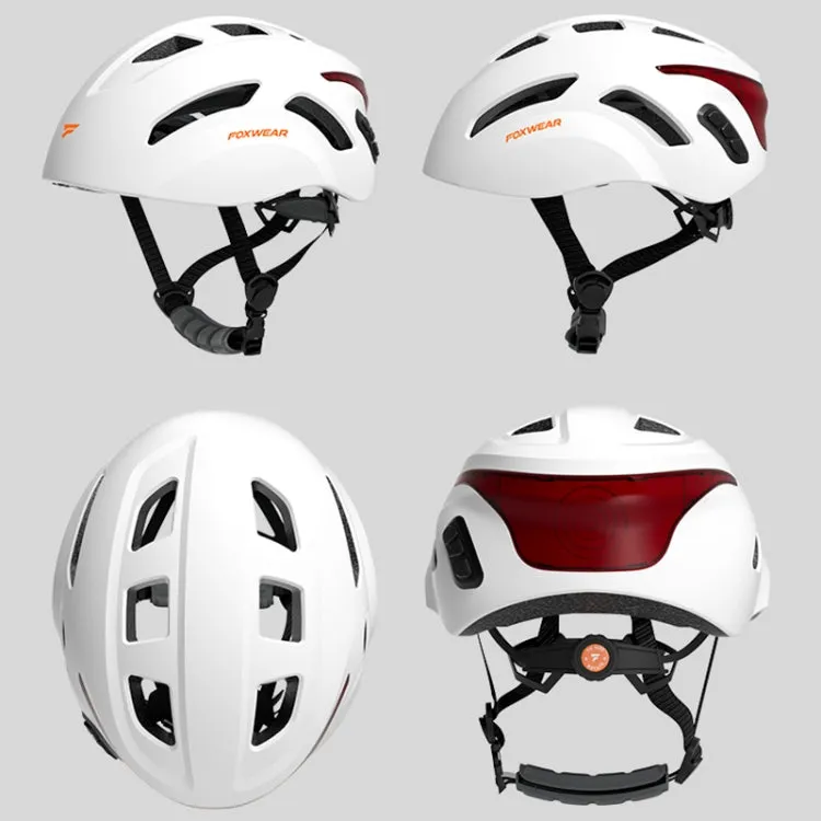 Foxwear B20 Bluetooth Call Cycling Smart Helmet, Size: 54-58cm(White)