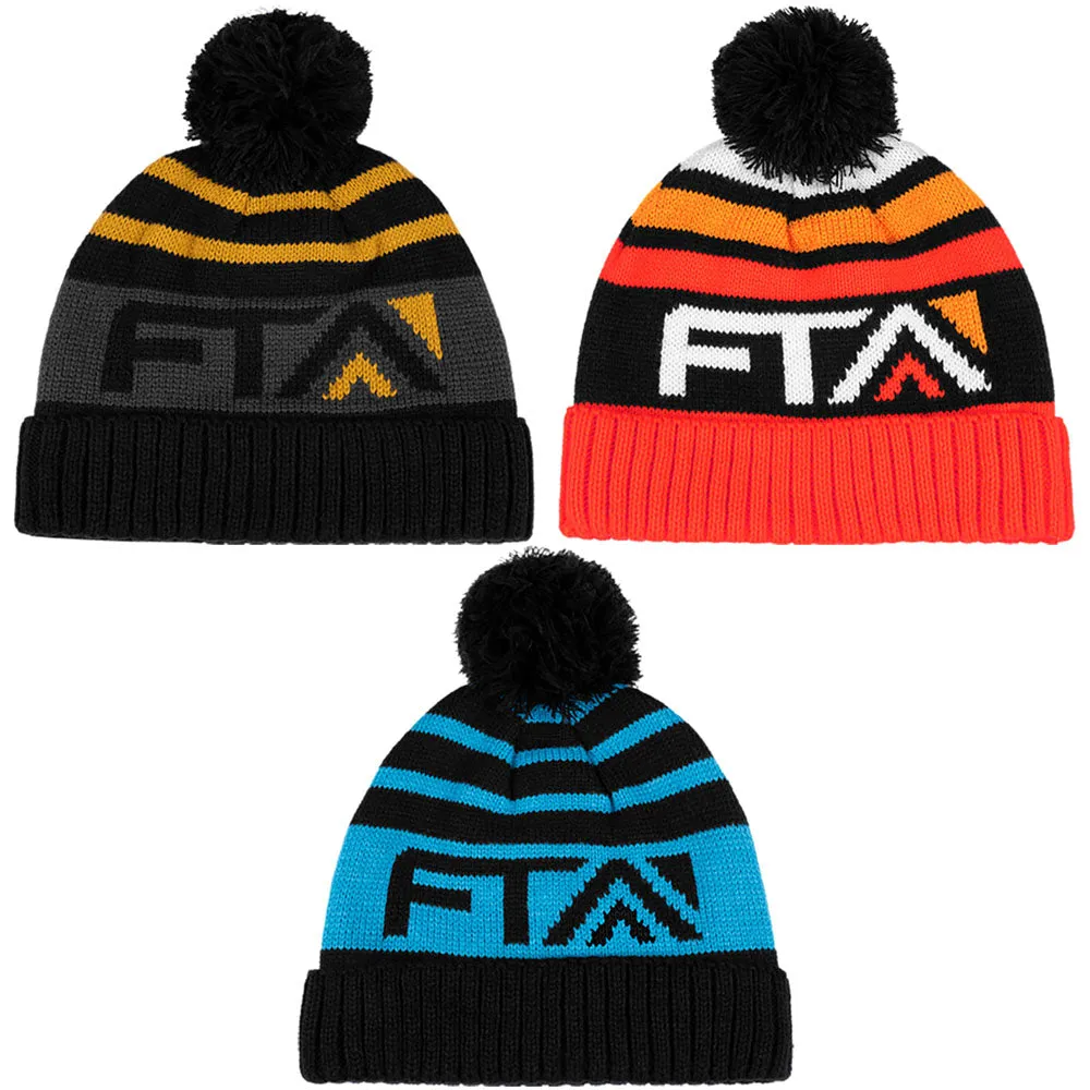 FXR  STYLZ POM Beanie 24 Warm Soft Knit Black Gold