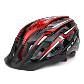 GUB A2 Unisex Bicycle Helmet With Tail Light(Black Red)