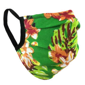 Hawaiian Green - Washable & Reusable Surgical Style Face Masks