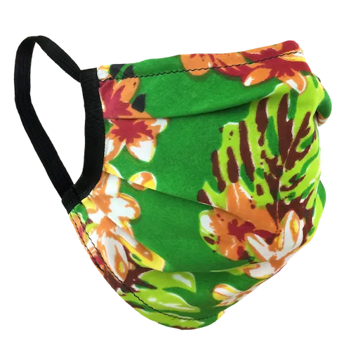 Hawaiian Green - Washable & Reusable Surgical Style Face Masks