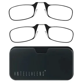 Intellilens Edge Reading Glasses (Pack of 2) For Men and Women (Black, 1.50)