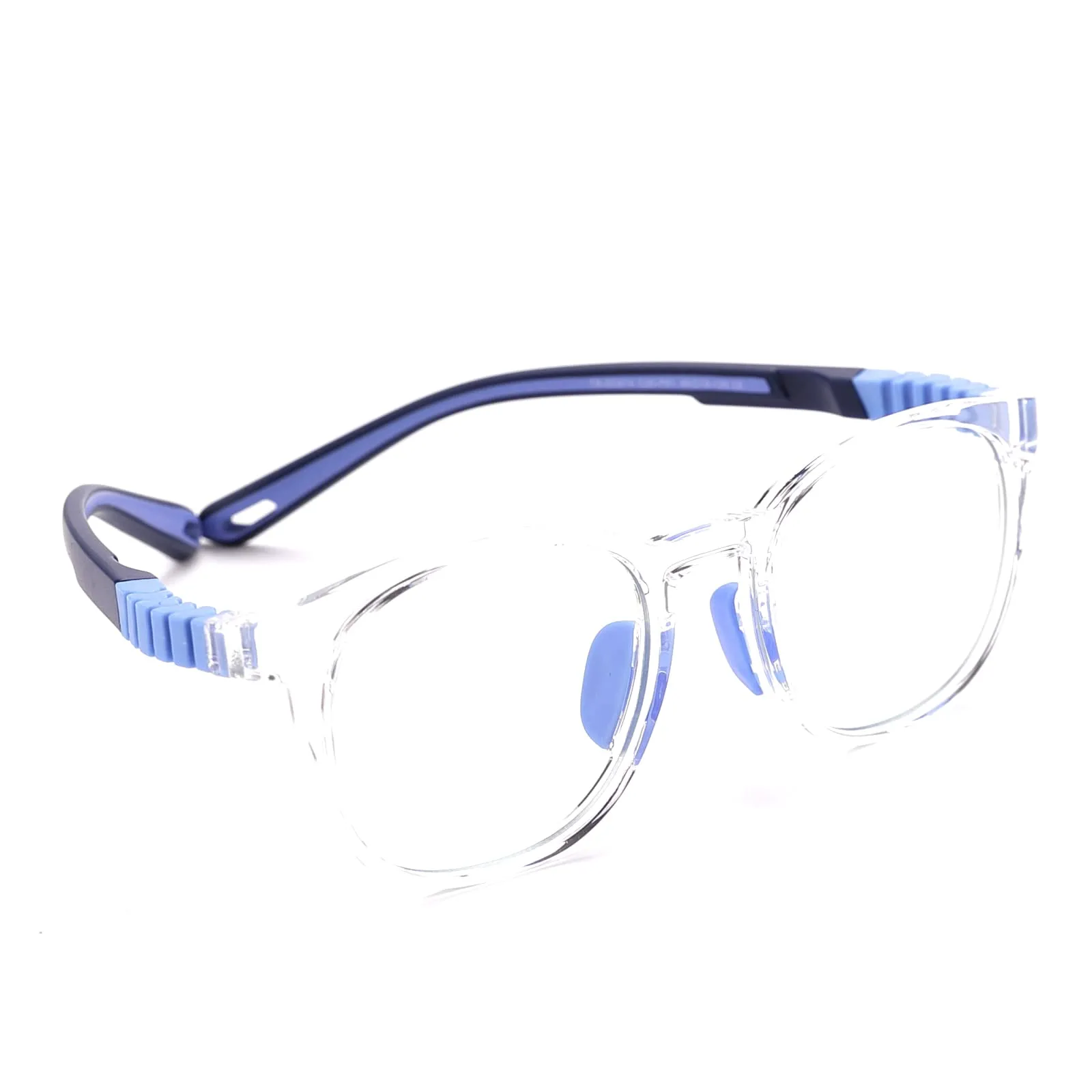 Intellilens | Zero Power Blue Cut Computer Glasses | Anti Glare, Lightweight & Blocks Harmful Rays | UV Protection Specs | For Boys & Girls | Transparent| Round | Small