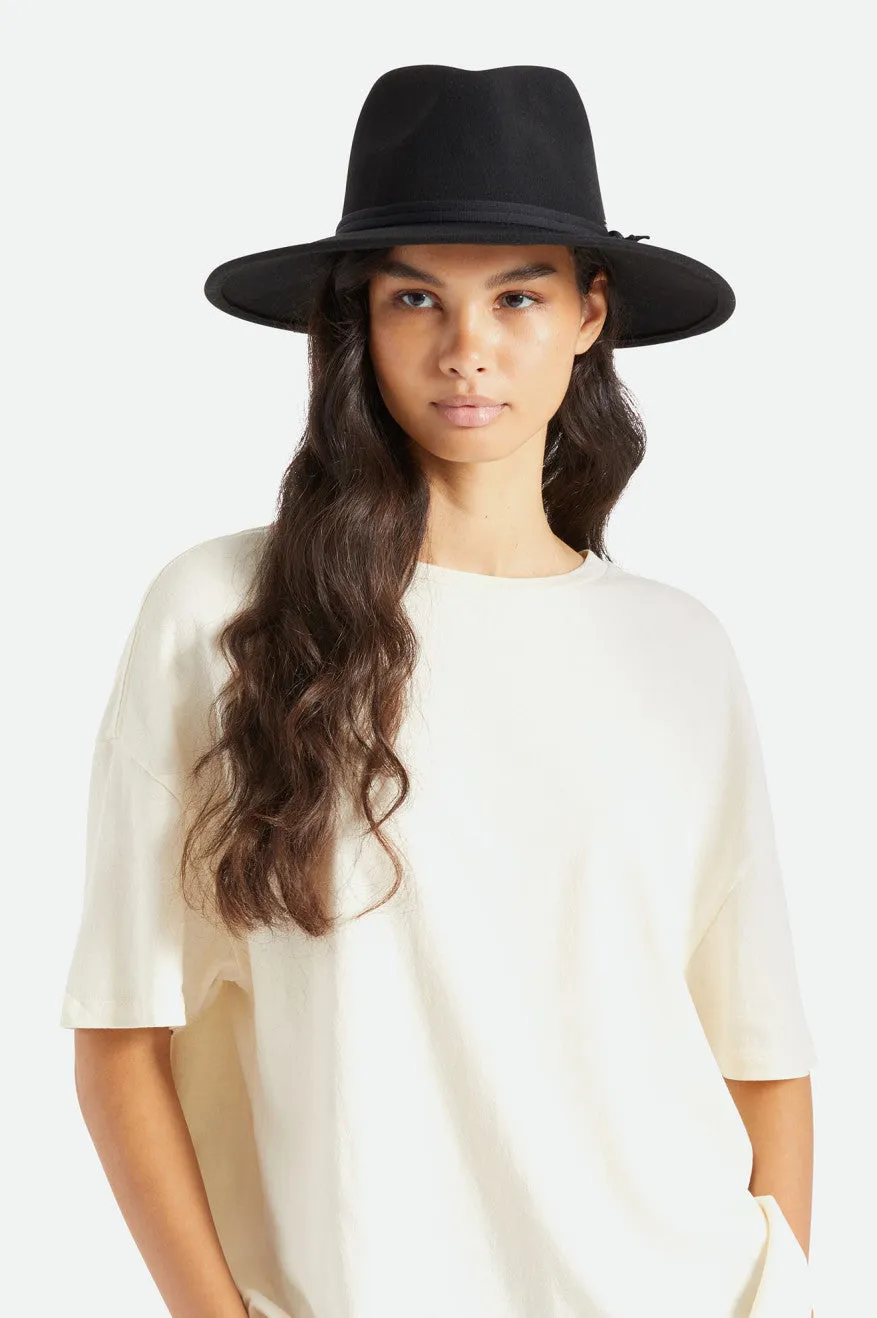 Joanna Felt Packable Hat - Black