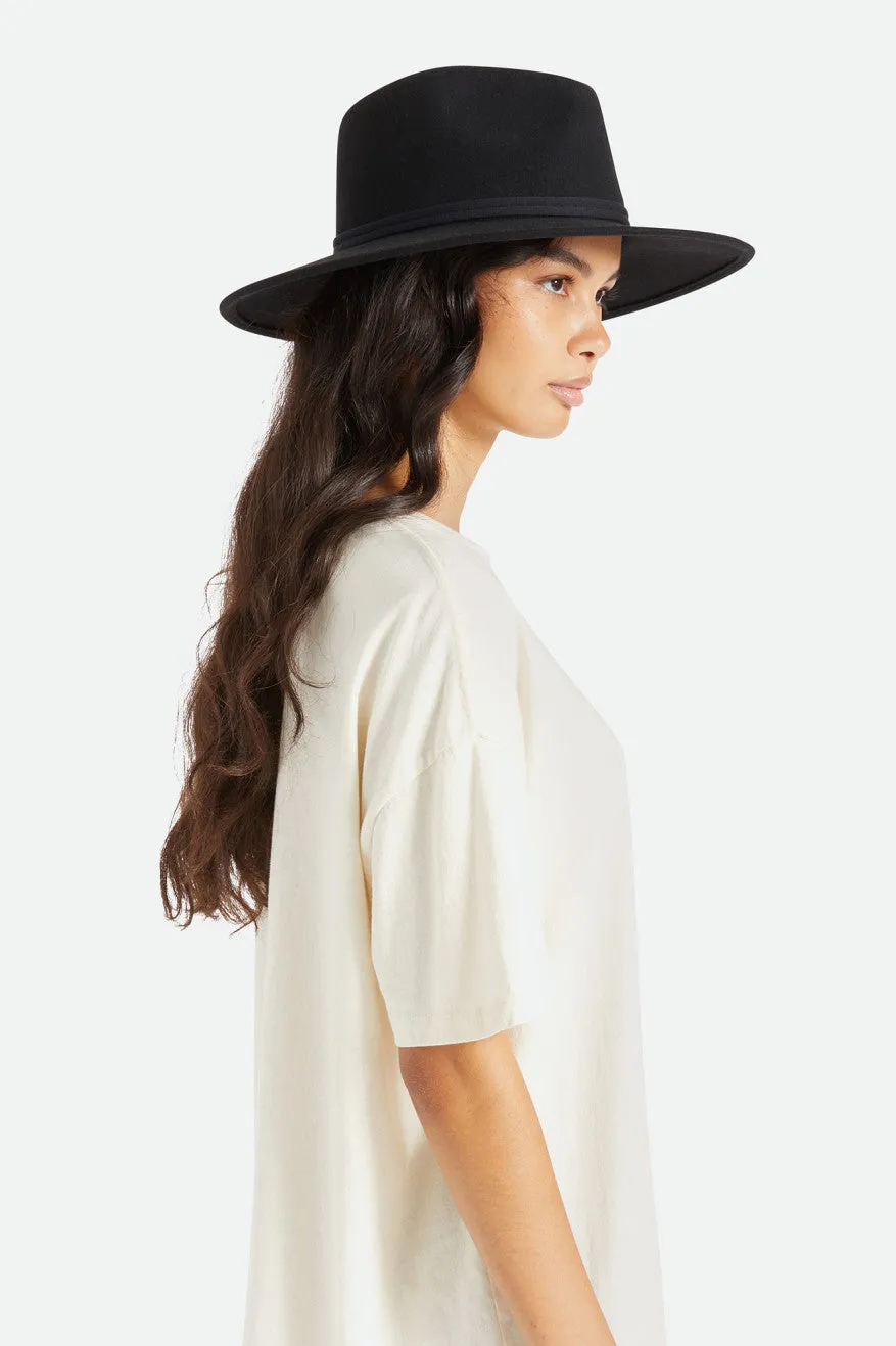 Joanna Felt Packable Hat - Black