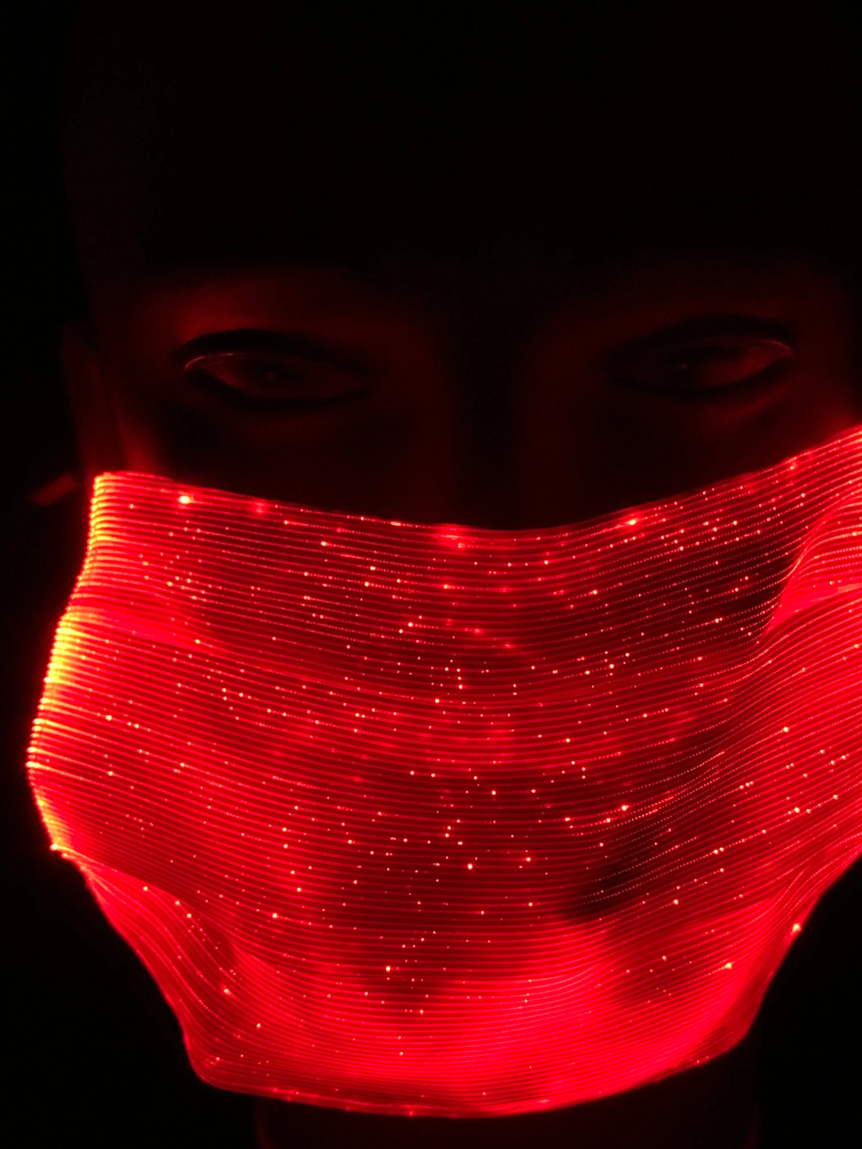 LED Light up Masks, Square, Washable/Dry Fast and Rechargeable