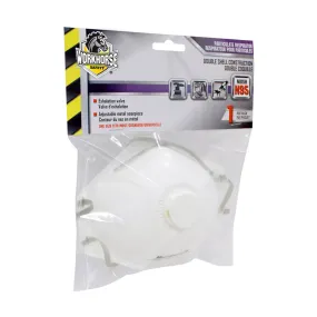 N95 Disposable Particulate Respirator With Exhalation Valve, White, (10/Box)