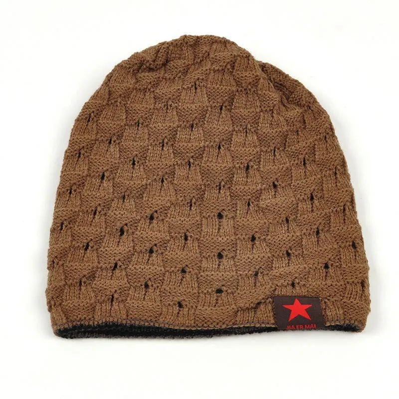 New Brand reversible knitted men warm beanie winter hats caps for men Chunky Baggy skullies