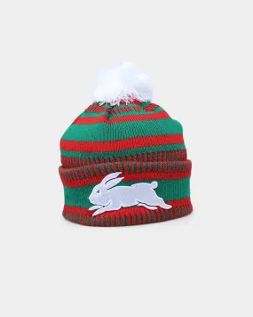 New Era South Sydney Rabbitohs NRL Kick Off 2022 Pom Wordmark Beanie Green/Red