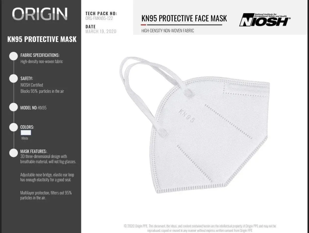 ORIGIN - KN95 Protective Face Mask