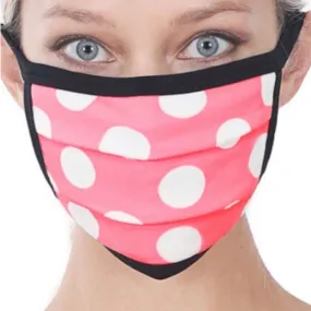 Pink Polka Dot Protective Face Mask