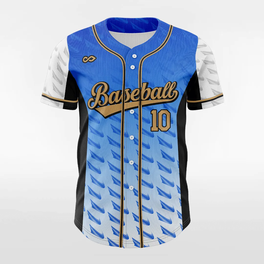 Plume - Customized Men's Sublimated Button Down Baseball Jersey