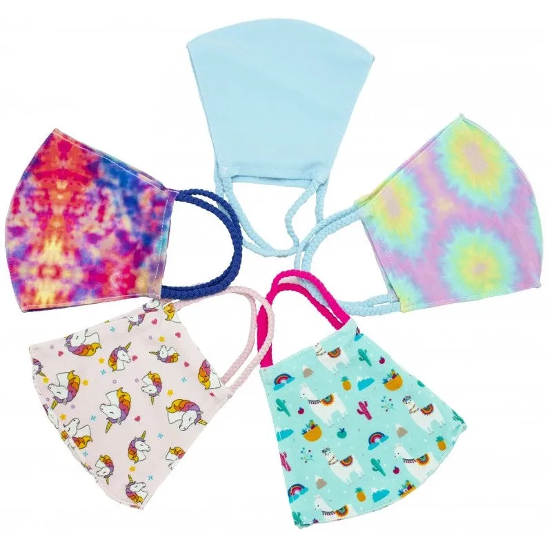 Pom Masks by Pomchies - Kids 5 Pack: Girl Prints