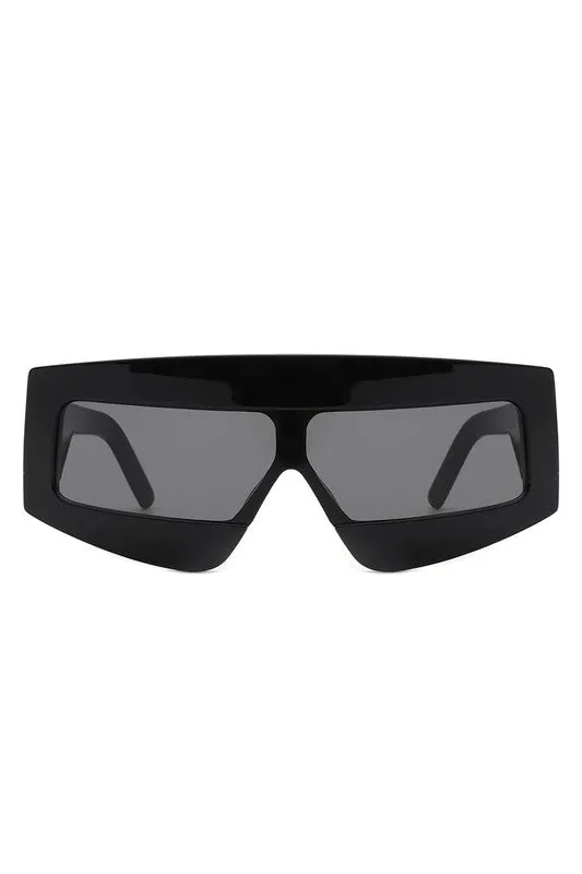 Rectangle Oversize Square Flat Top Sunglasses