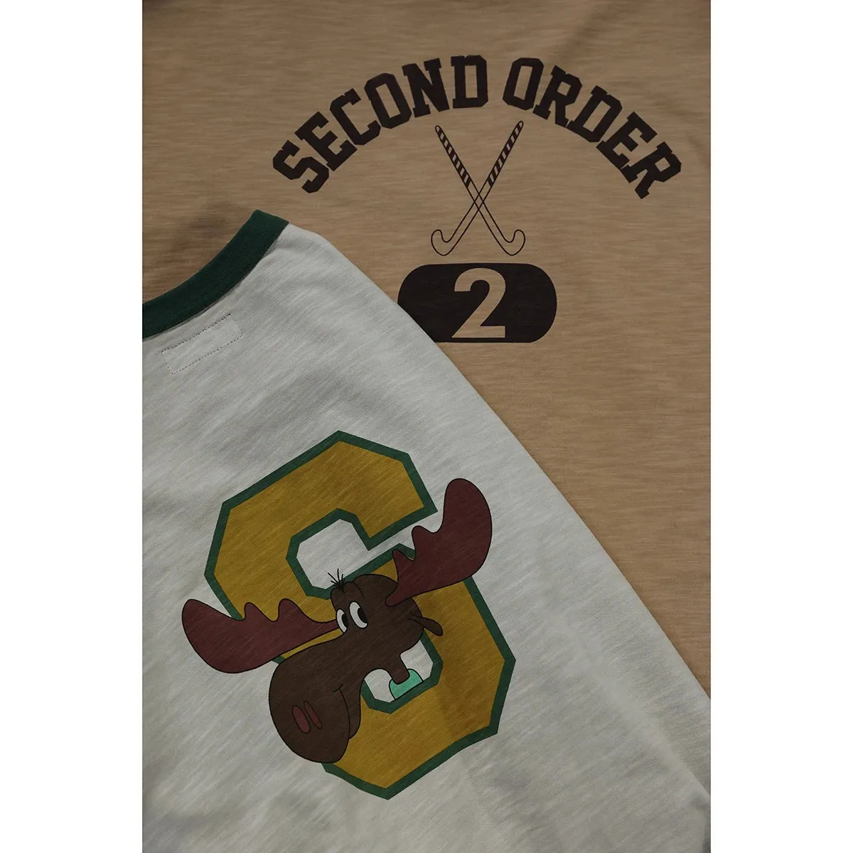 Retro Two-Tone Slub Cotton Baseball Tee for Men