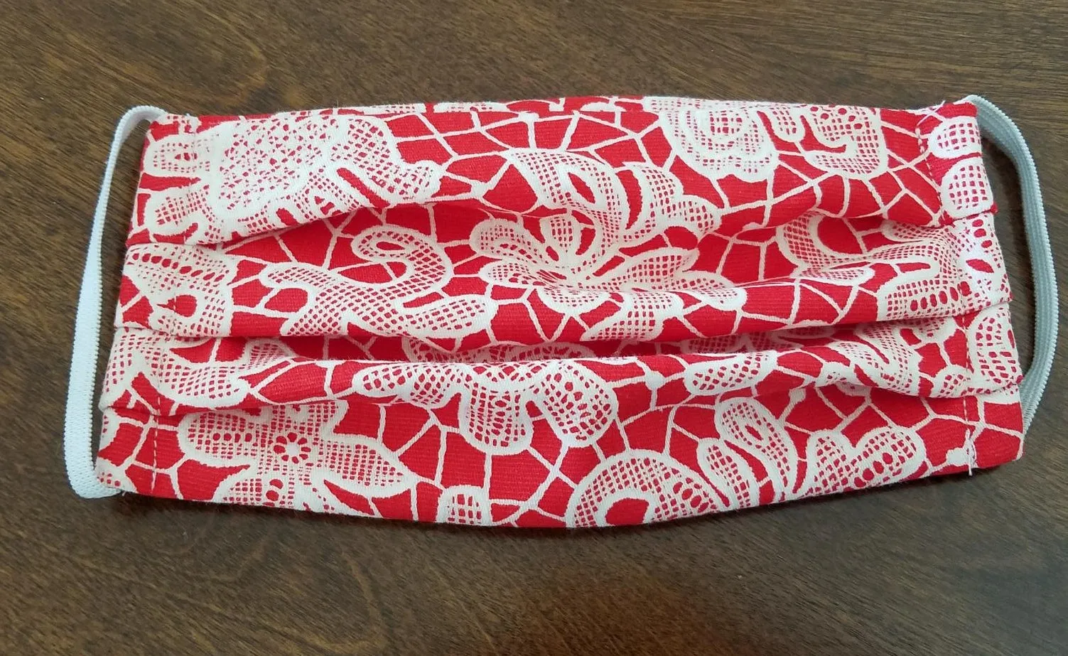 Reusable & Washable Red Floral print Face Mask (3 masks)