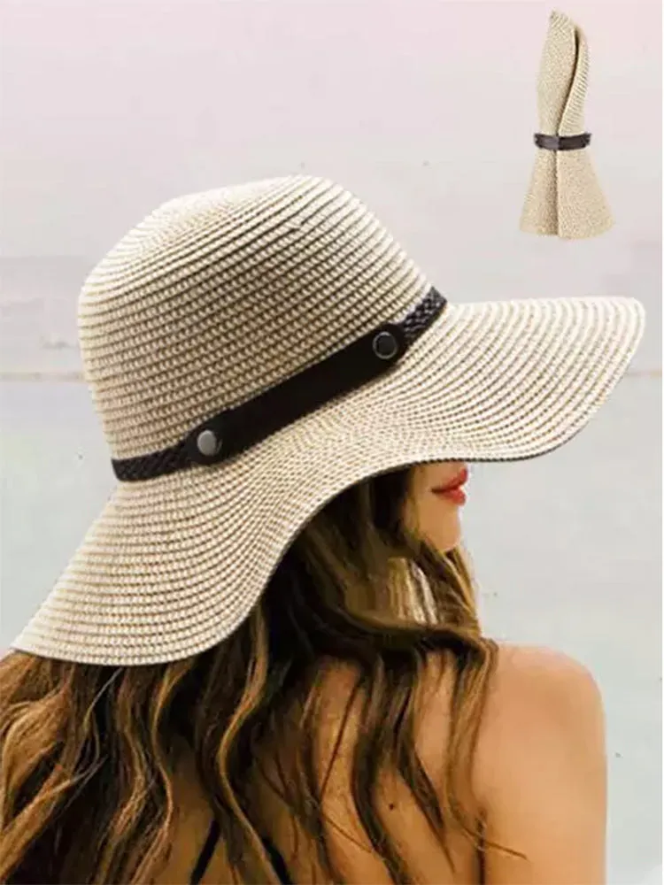 Rolled Up Straw Hat