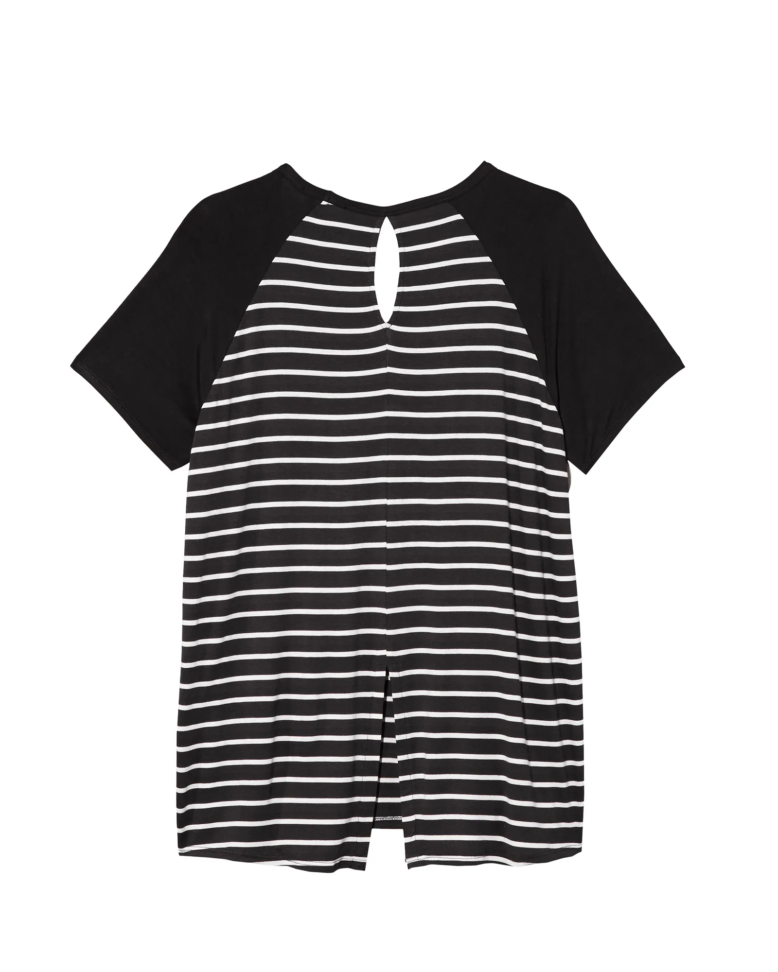 Tessie Split-Back Tee | Black / White