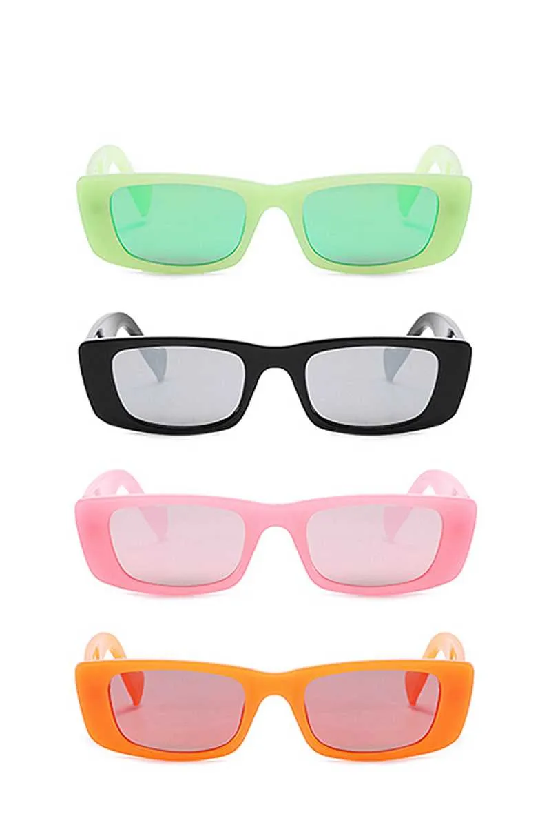 Trendy Sharp Eye Vibrant Colored Sunglasses