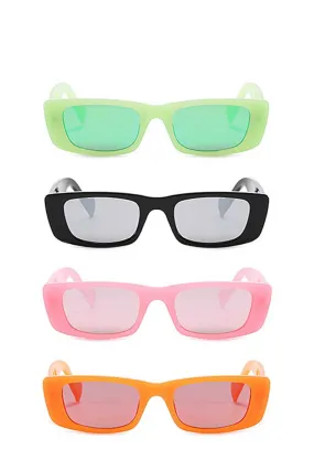 Trendy Sharp Eye Vibrant Colored Sunglasses