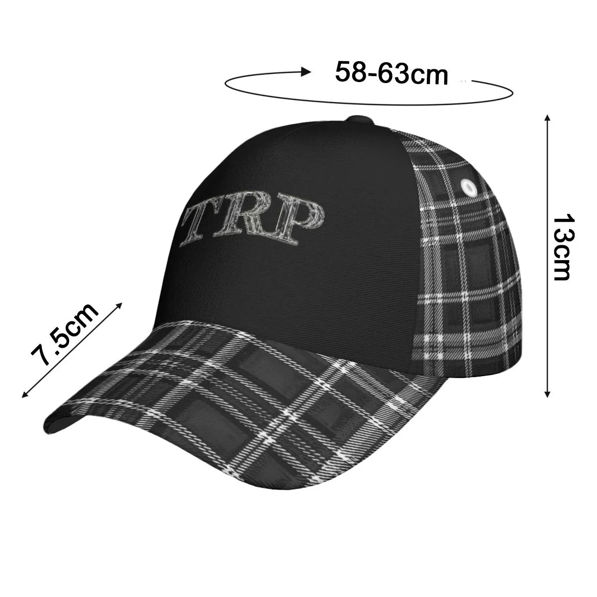 TRP Twisted Patterns 06: Digital Plaid 01-06B Designer Baseball Cap