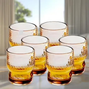 UMAI Water Glasses Set of 6 (300ml Each) | Juice Glasses | Lead Free Drinking Glasses | Kitchen Gift Items | Cold Drink Glass | Cocktail Glass | Kaanch Ke Glass | Housewarming Gifts | Gift for Men