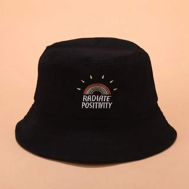 Unisex Embroidered Alien Foldable Bucket Hat