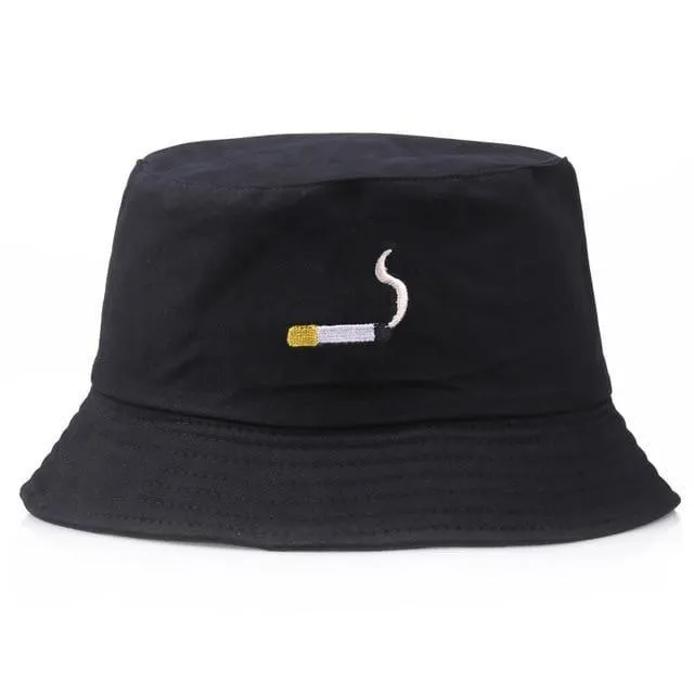 Unisex Embroidered Alien Foldable Bucket Hat