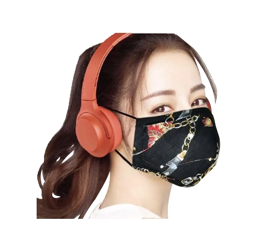 Washable Masks with Chain Print